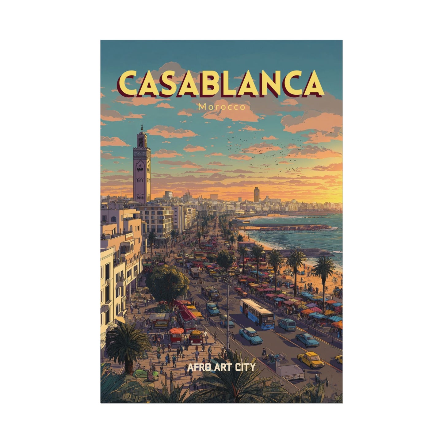 🇲🇦 Casablanca - Maroc ｜ Affiche