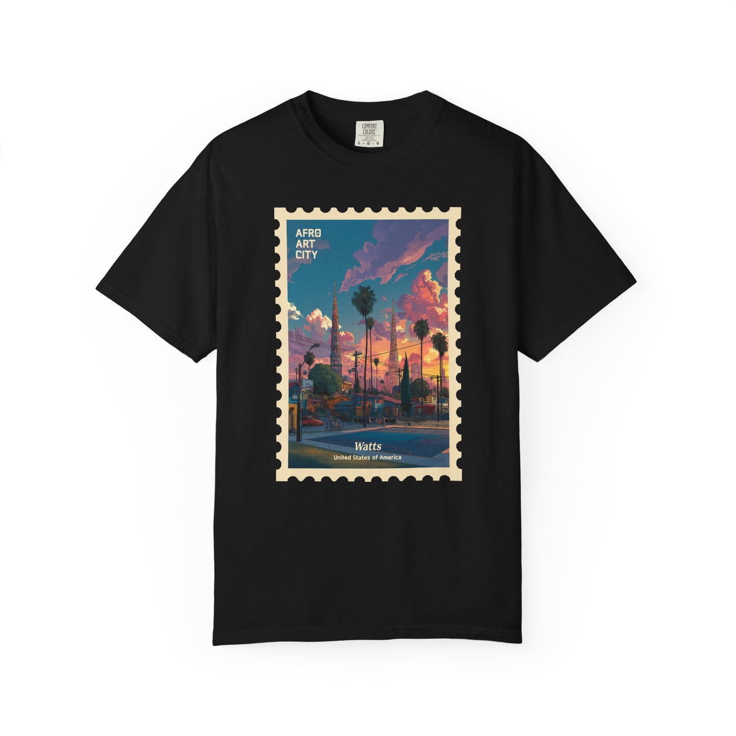 United States - California, Watts | Postcards Travel T-Shirt