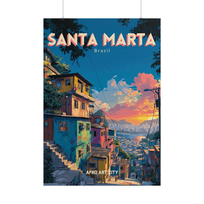 Brazil - Rio de Janeiro, Santa Marta｜Poster