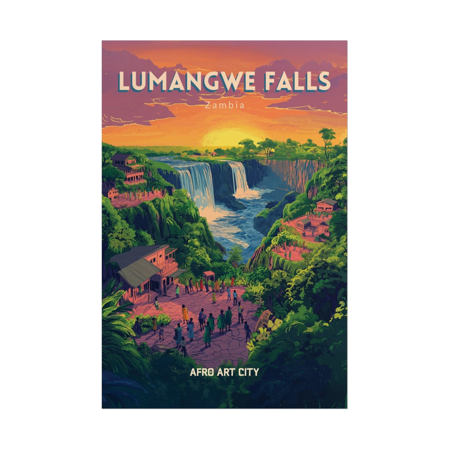 Zambia - Lumangwe falls ｜ Poster