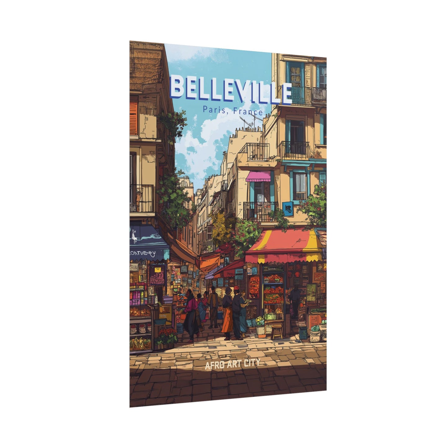 🇫🇷 France - Belleville, Paris ｜ Poster