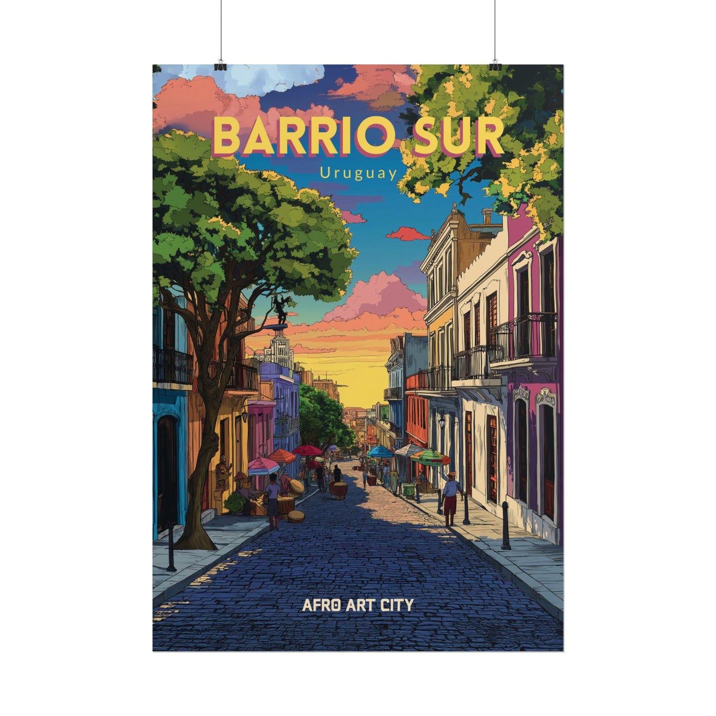 🇺🇾 Uruguay - Barrio Sur, Montevideo ｜ Poster