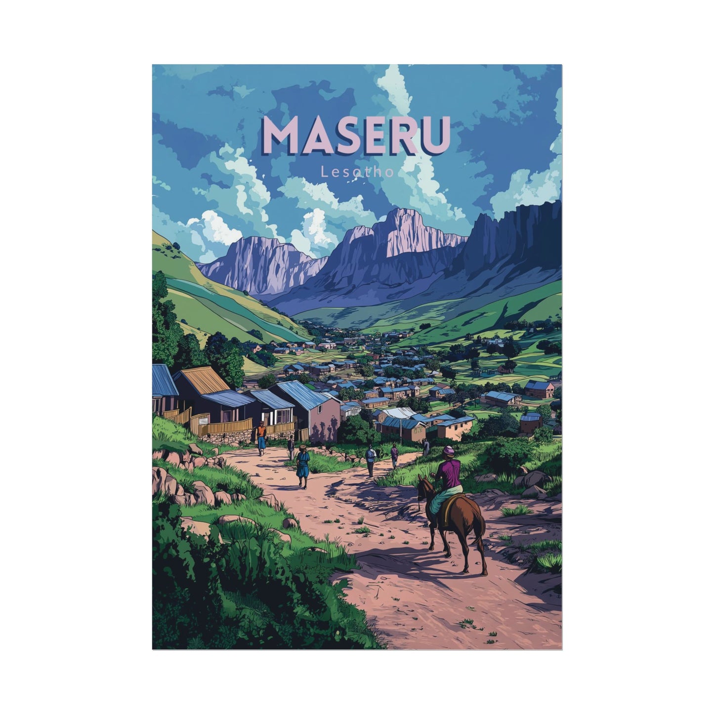 🇱🇸 Lesotho - Maseru ｜ Poster