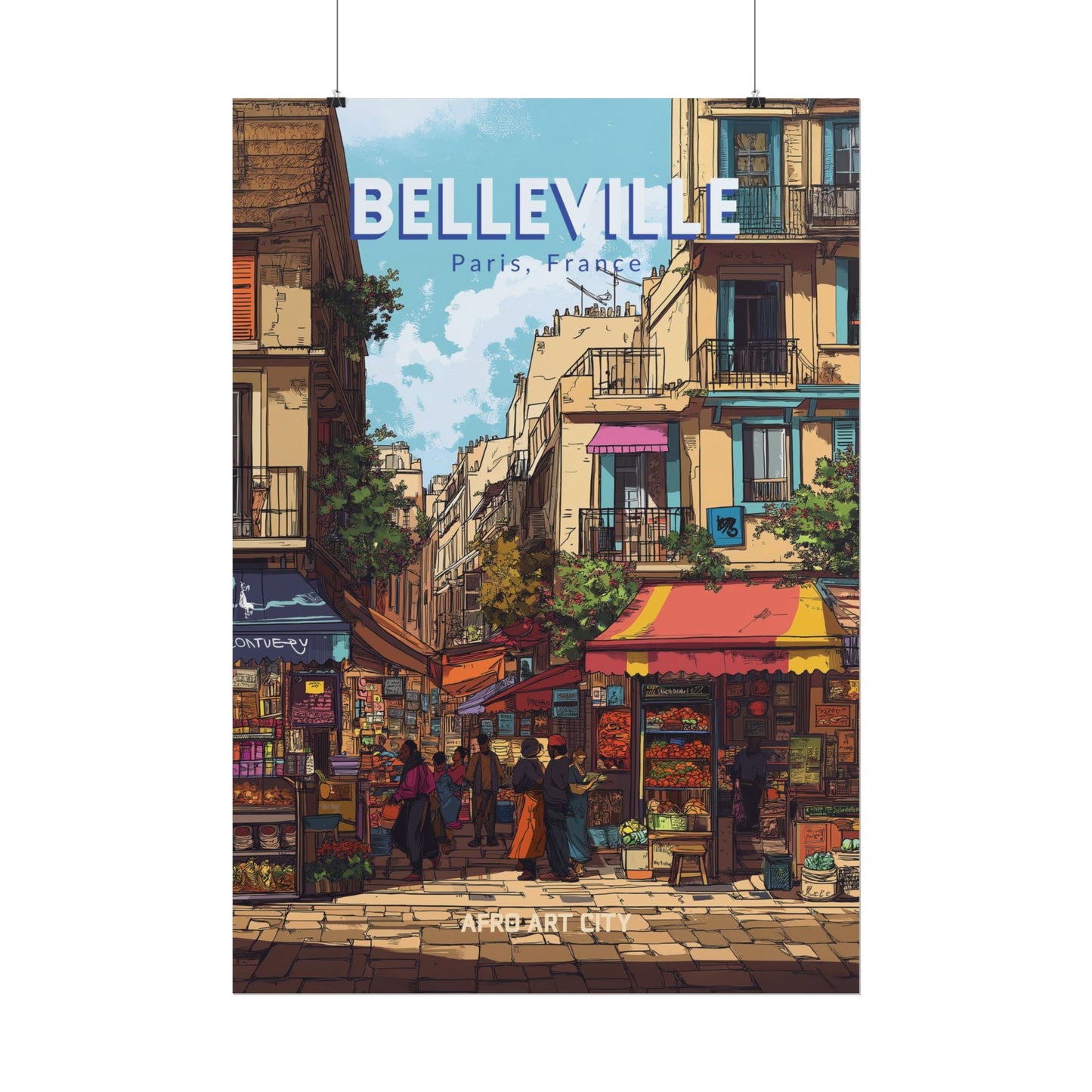 🇫🇷 France - Belleville, Paris ｜ Poster