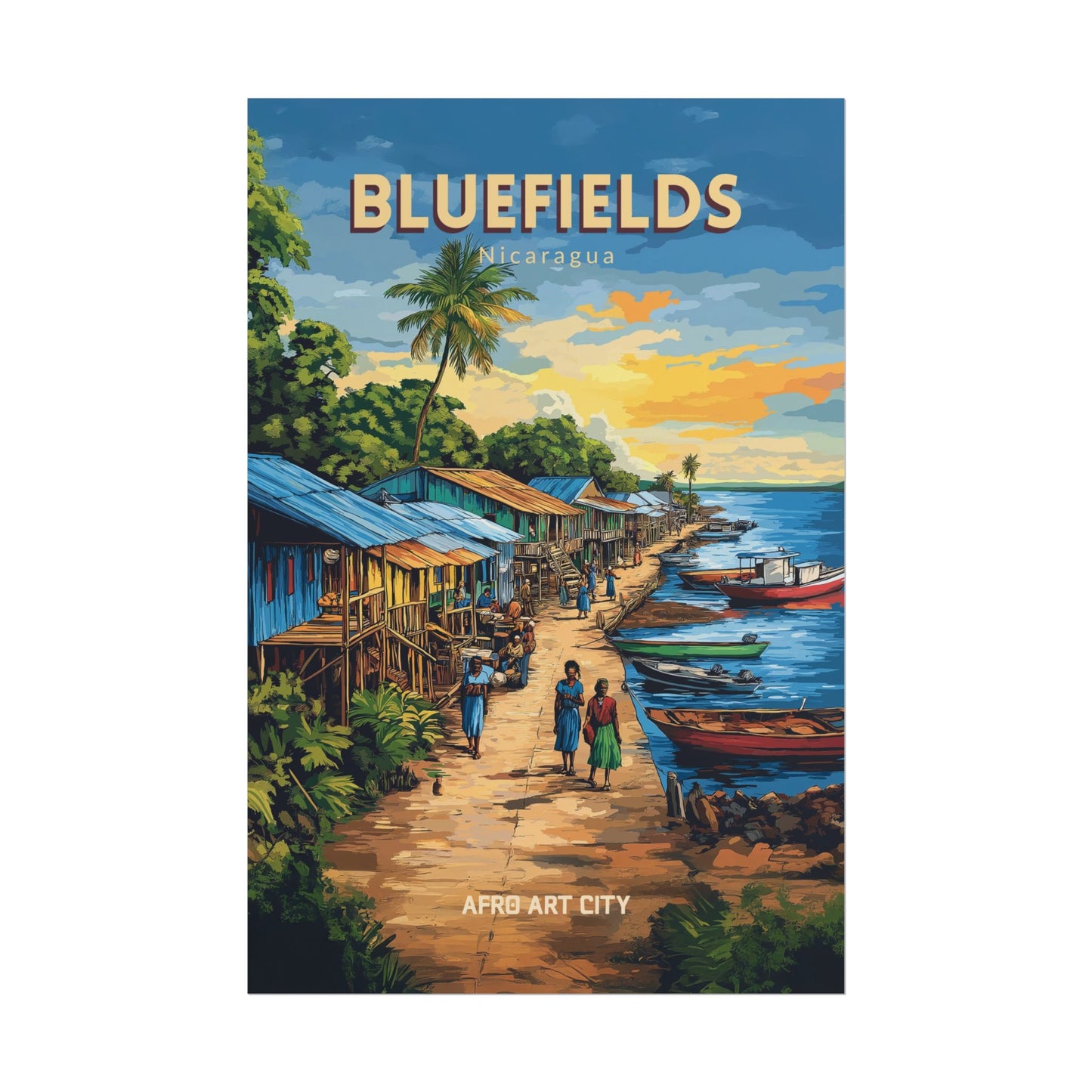 🇳🇮 Nicaragua - Bluefields ｜ Poster