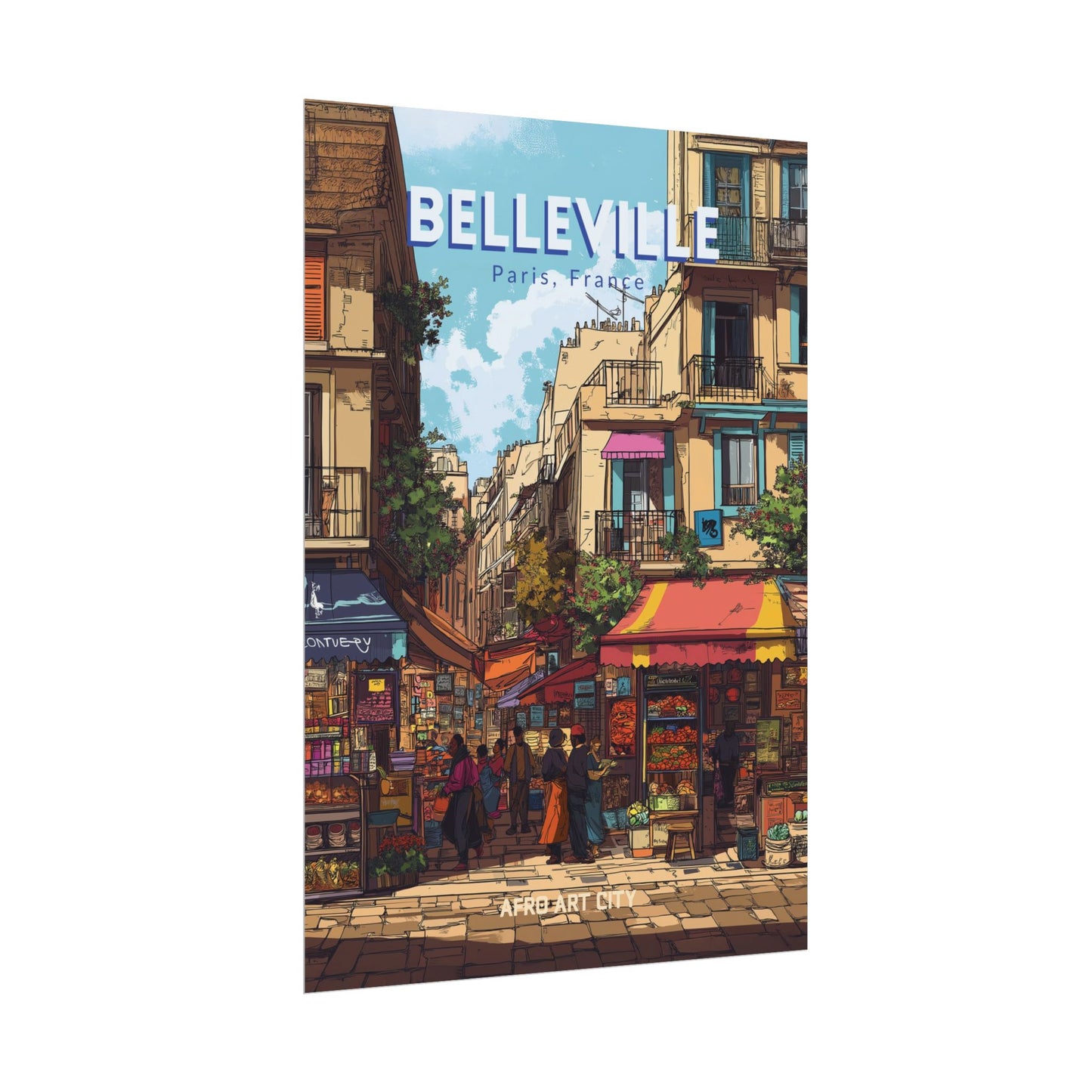 🇫🇷 France - Belleville, Paris ｜ Poster
