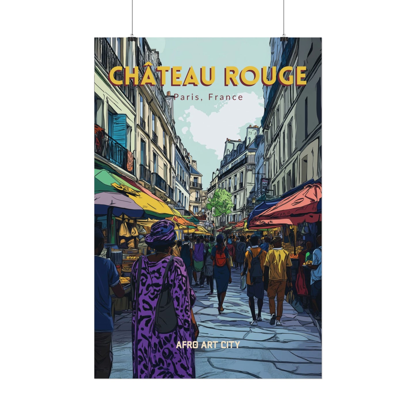 🇫🇷 France - Château Rouge, Paris ｜ Poster