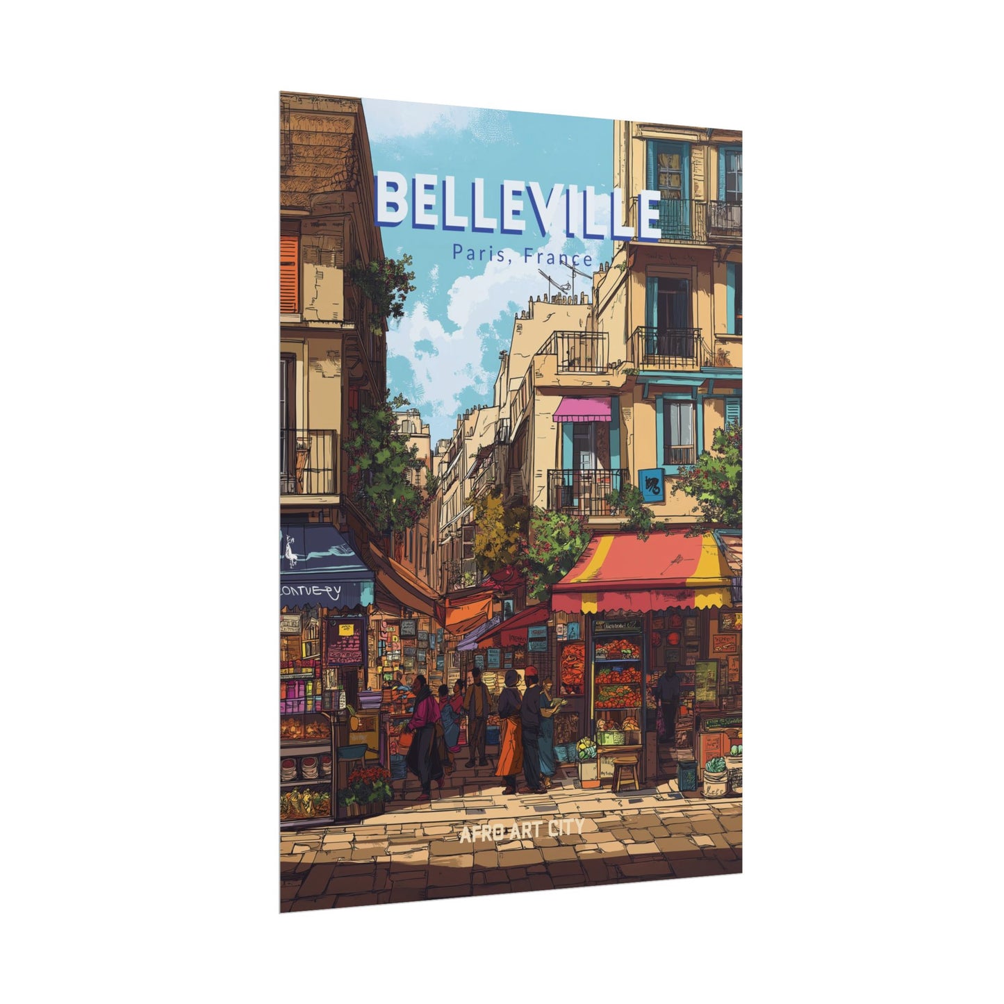 🇫🇷 France - Belleville, Paris ｜ Poster