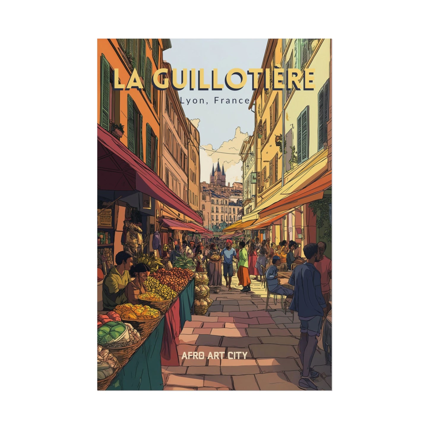 🇫🇷 France - La Guillotière, Lyon ｜ Poster