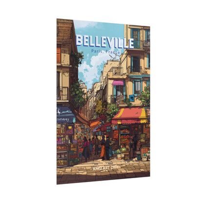 🇫🇷 France - Belleville, Paris ｜ Poster
