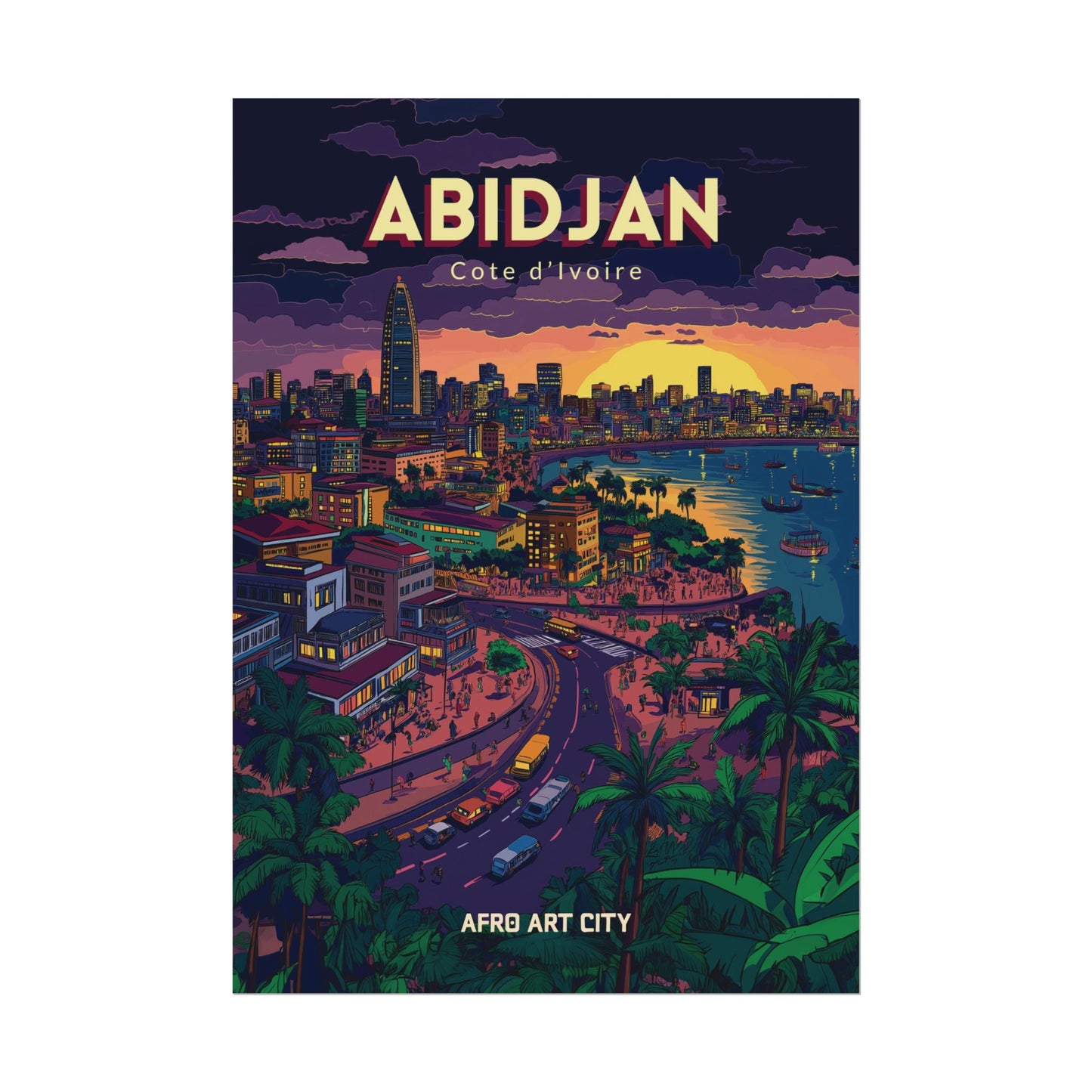 🇨🇮 Cote d'Ivoire - Abidjan ｜ Poster