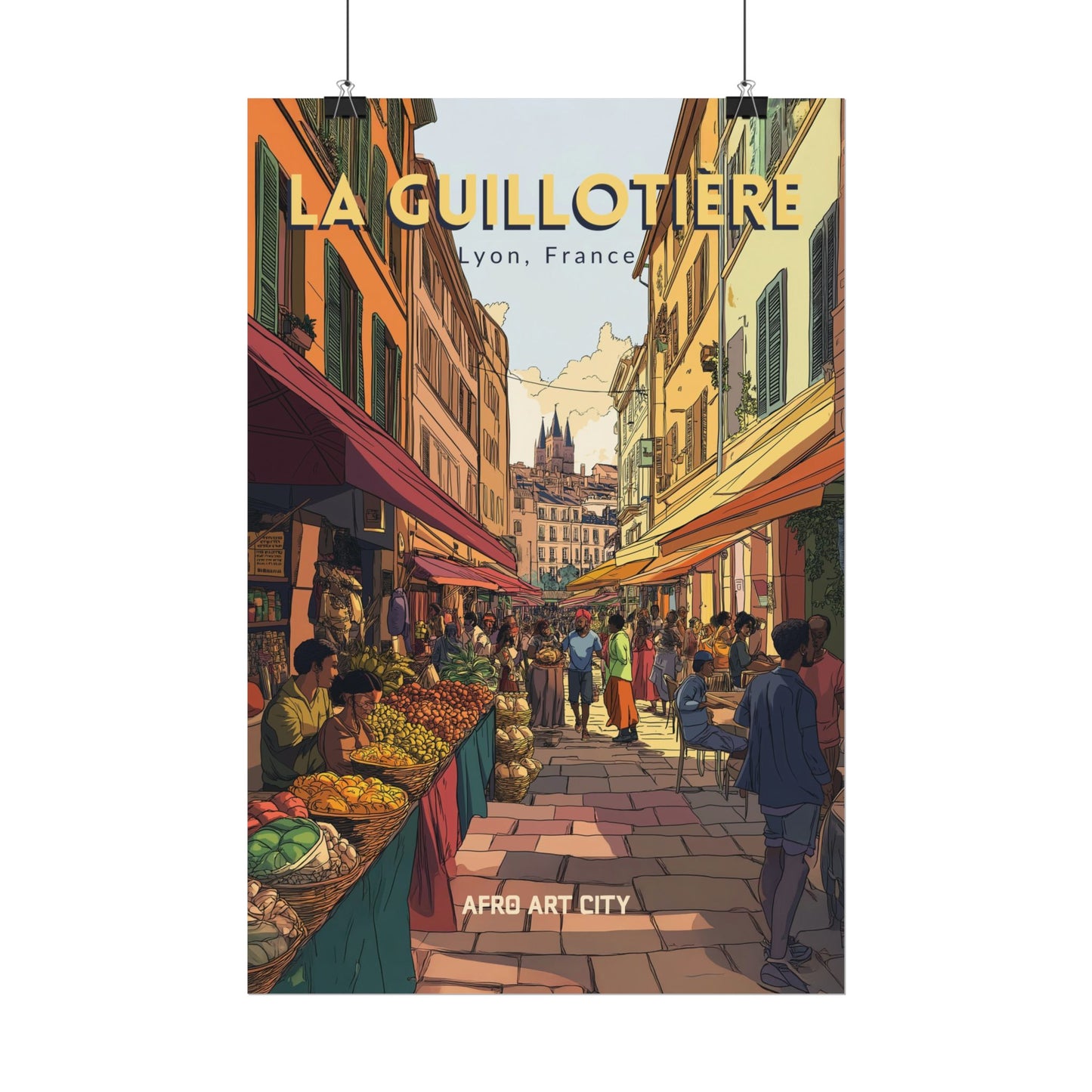🇫🇷 France - La Guillotière, Lyon ｜ Poster