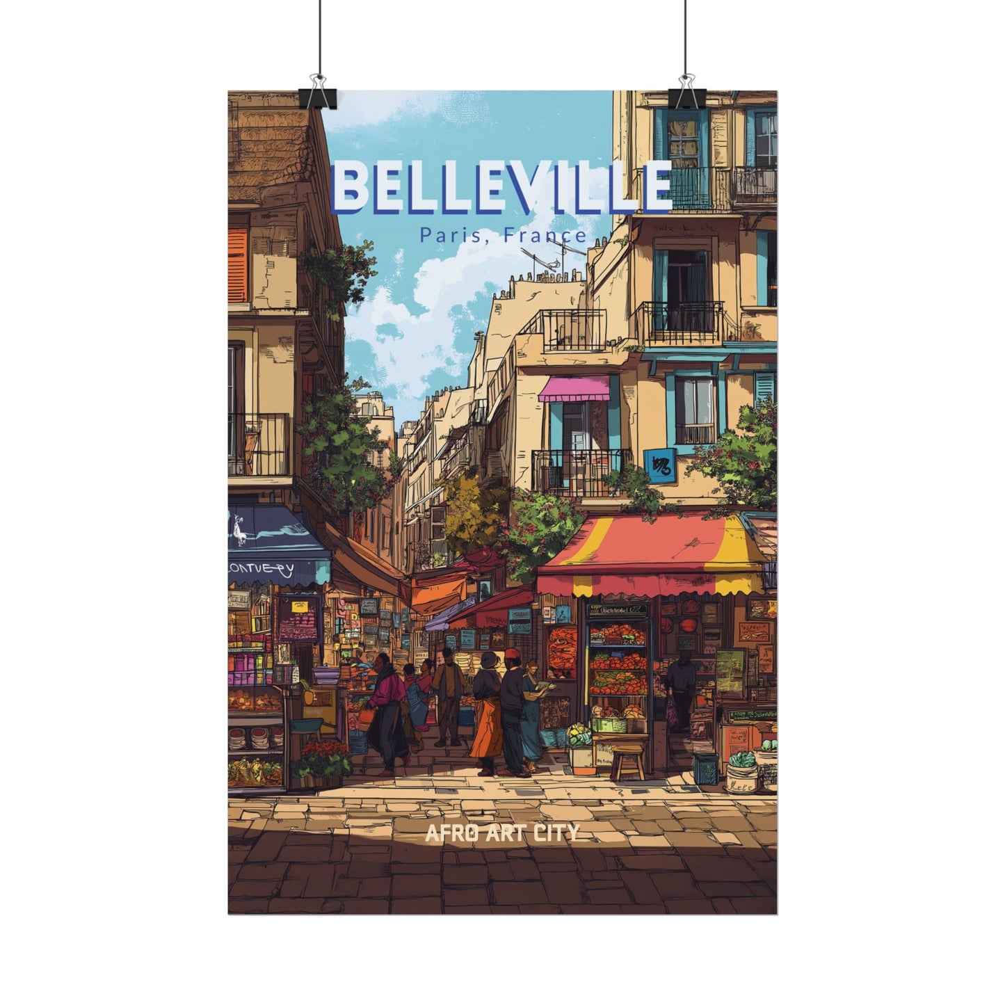 🇫🇷 France - Belleville, Paris ｜ Poster