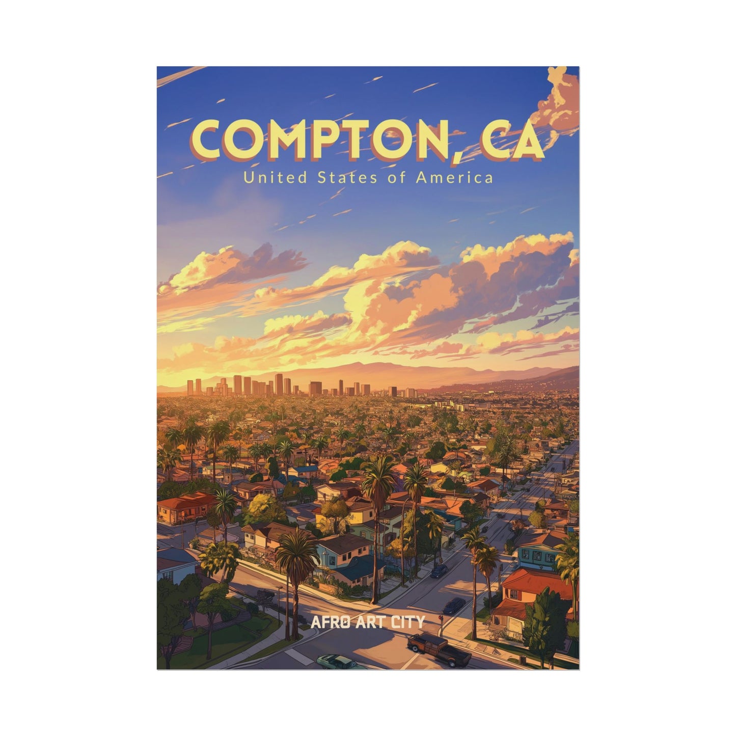 🇺🇸 United States - Compton, CA ｜ Poster