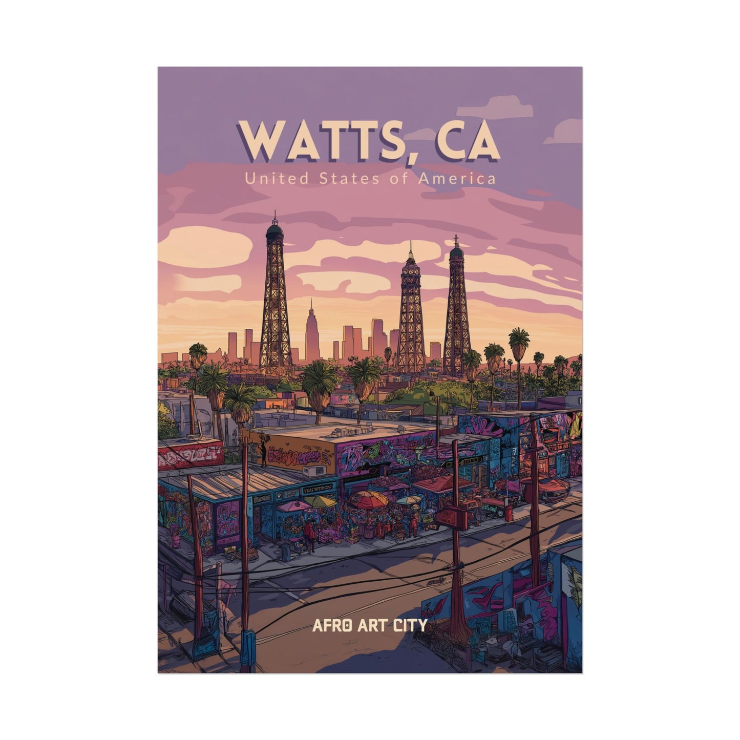 🇺🇸 United States - Watts, CA ｜ Poster
