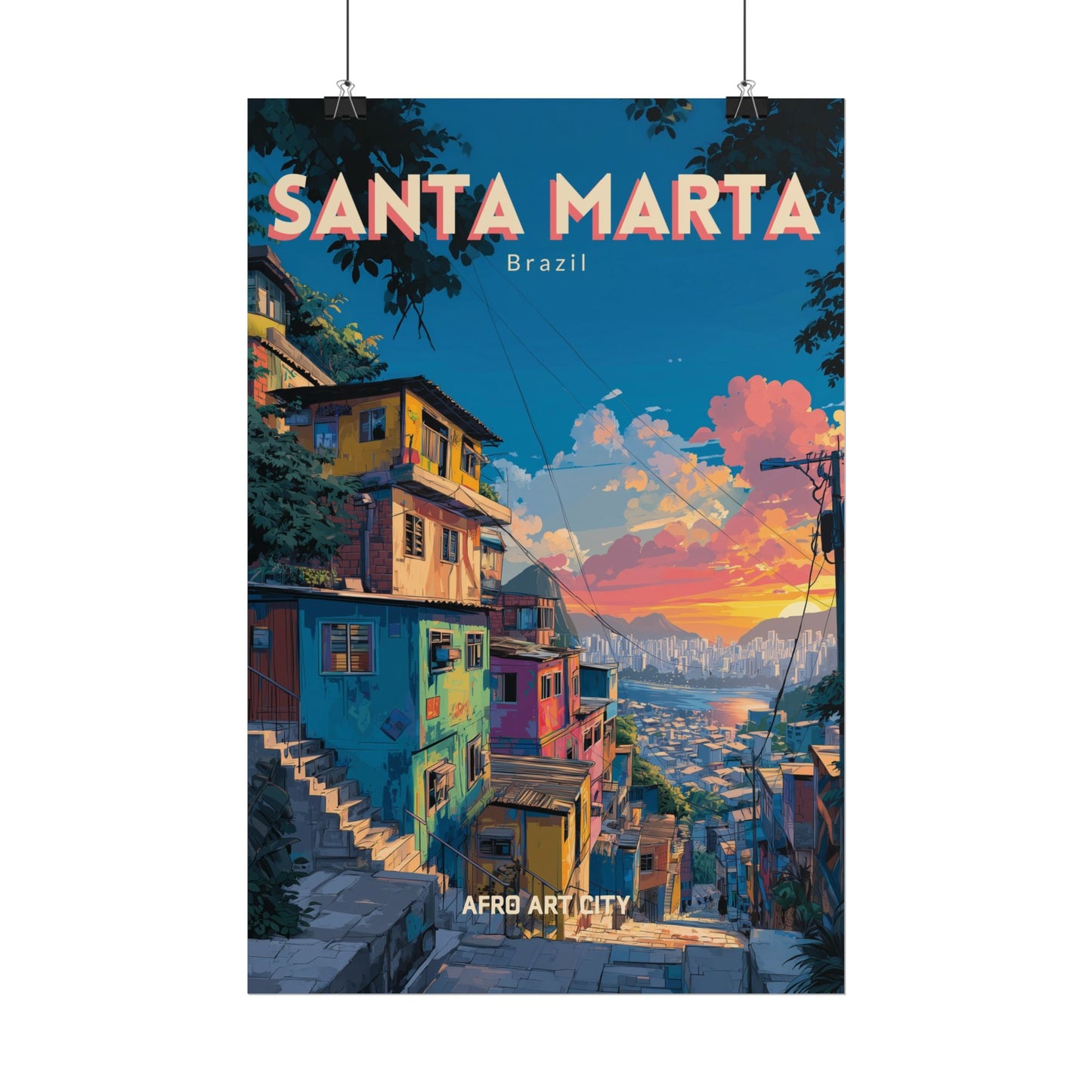 Brazil - Rio de Janeiro, Santa Marta｜Poster