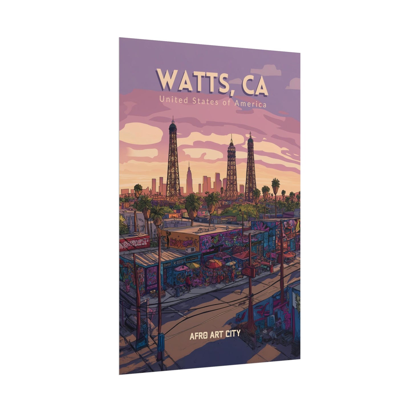 🇺🇸 United States - Watts, CA ｜ Poster