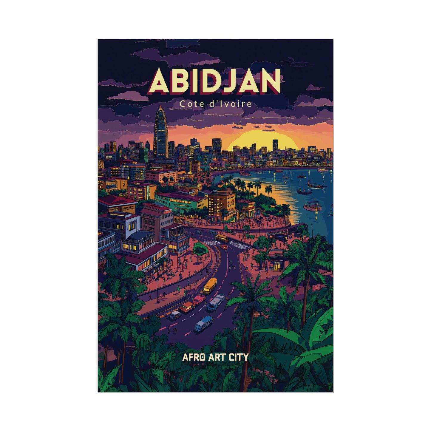 🇨🇮 Cote d'Ivoire - Abidjan ｜ Poster