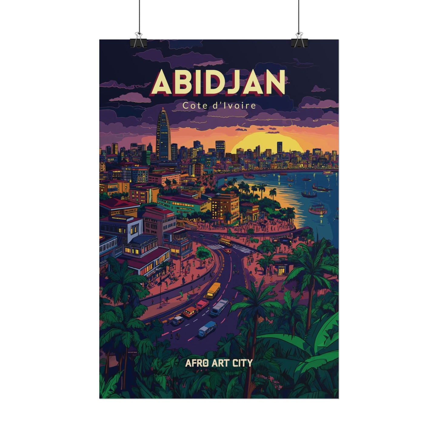 🇨🇮 Cote d'Ivoire - Abidjan ｜ Poster