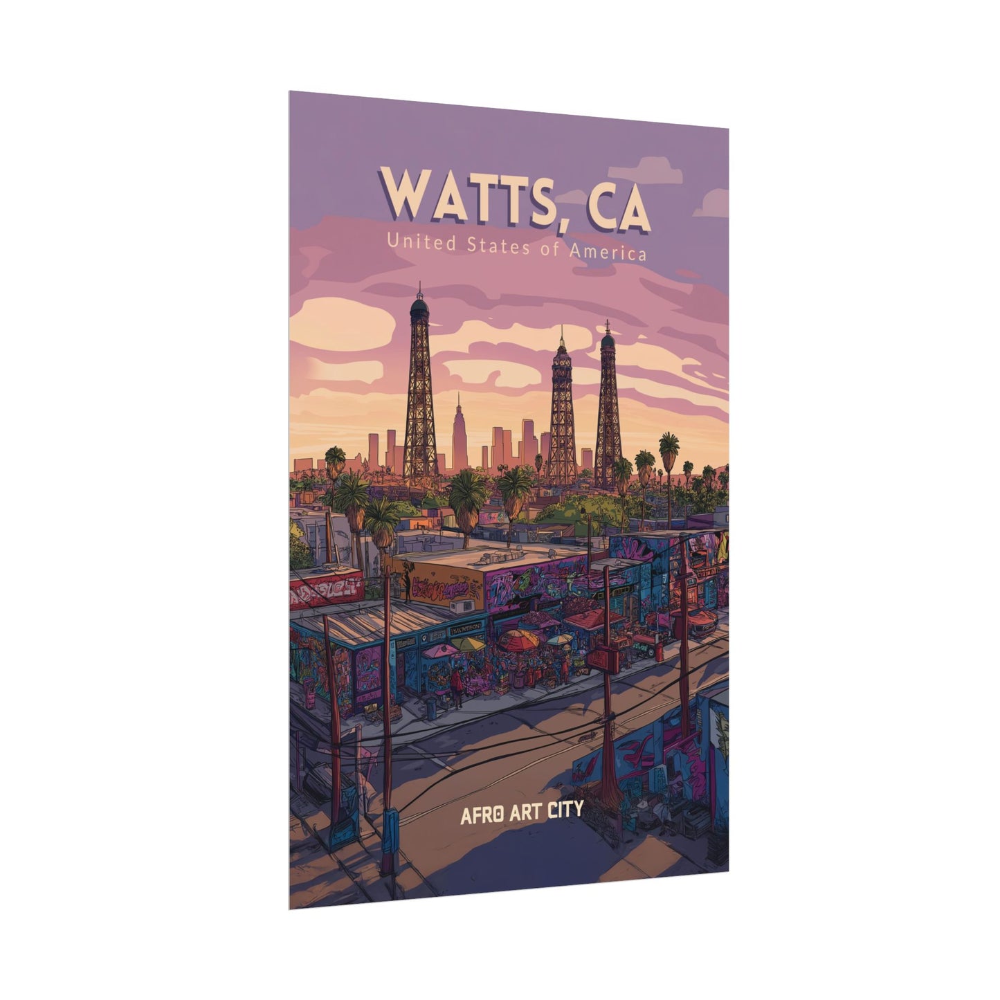 🇺🇸 United States - Watts, CA ｜ Poster