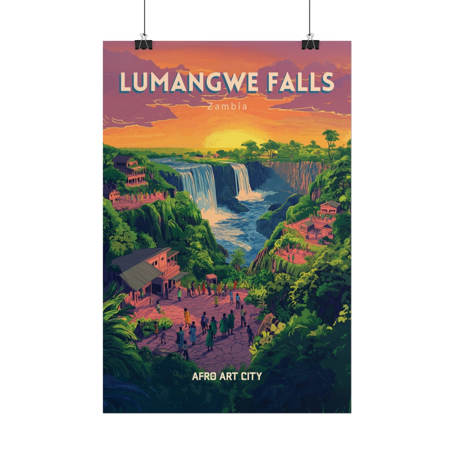 Zambia - Lumangwe falls ｜ Poster