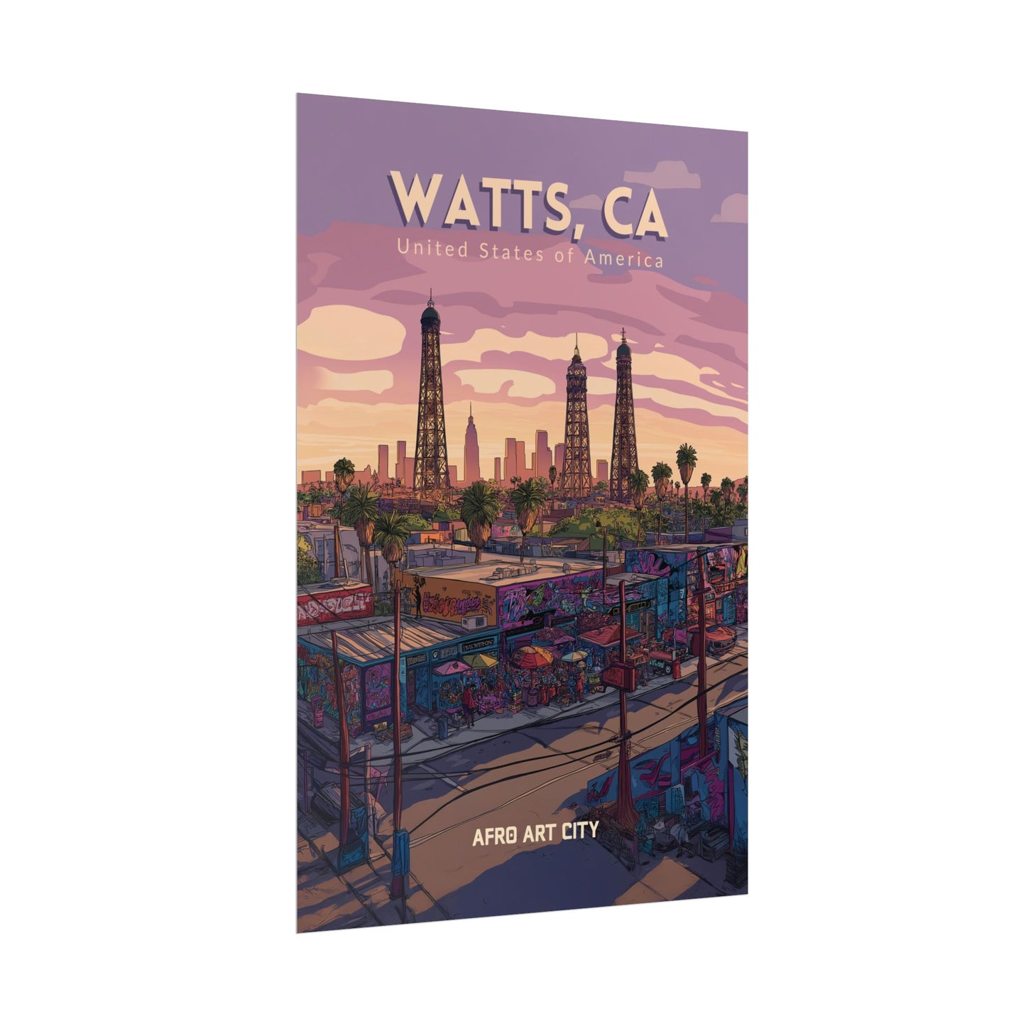 🇺🇸 United States - Watts, CA ｜ Poster
