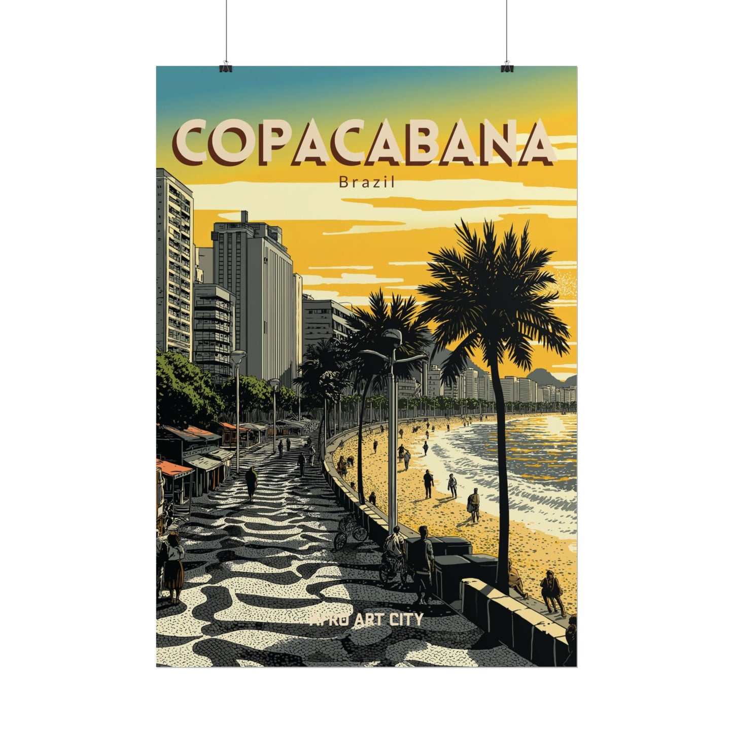 Brazil - Rio de Janeiro, Copacabana｜Poster