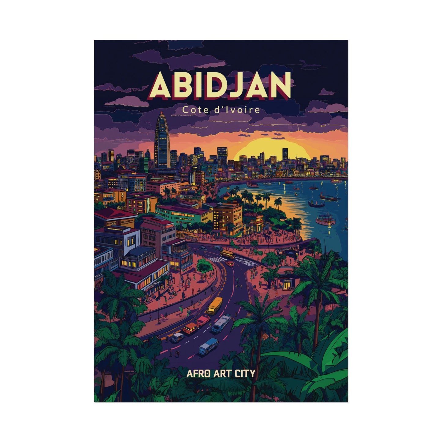 🇨🇮 Cote d'Ivoire - Abidjan ｜ Poster