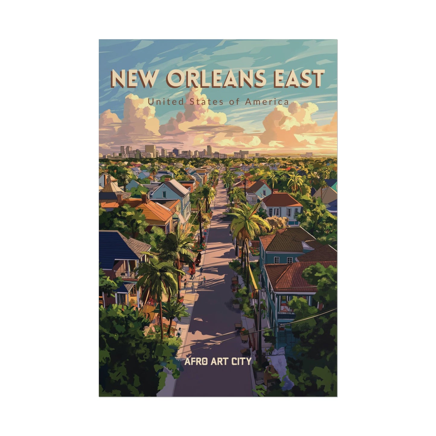 🇺🇸 United States - New Orleans East, LA ｜ Poster