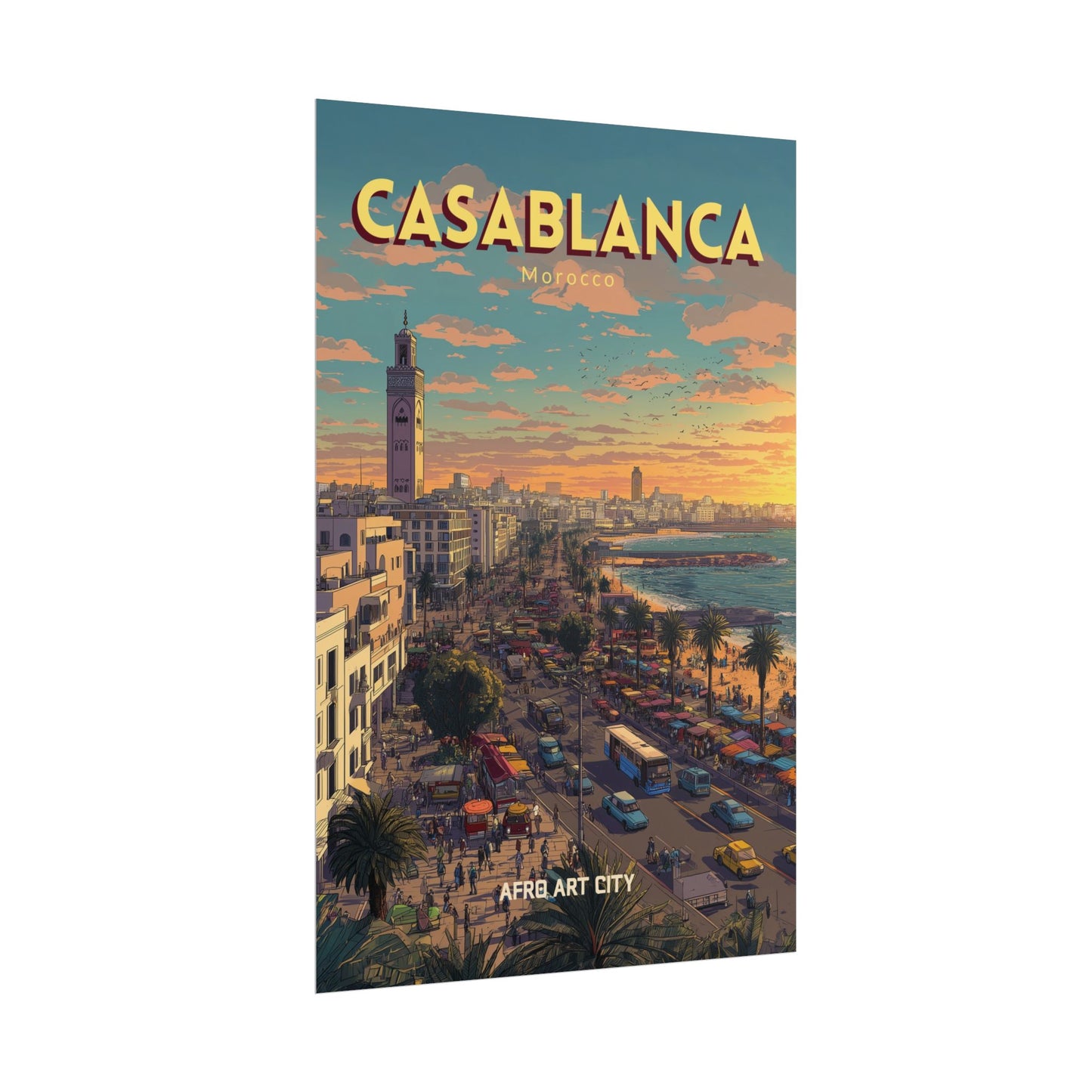 🇲🇦 Casablanca - Maroc ｜ Affiche