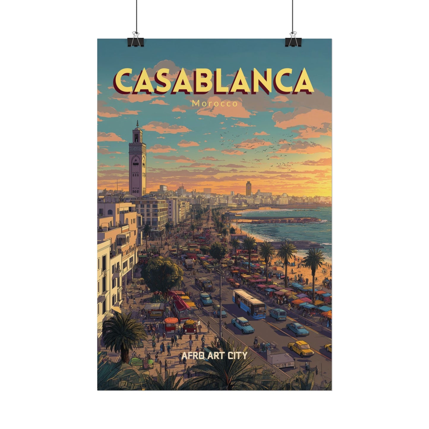 🇲🇦 Casablanca - Maroc ｜ Affiche