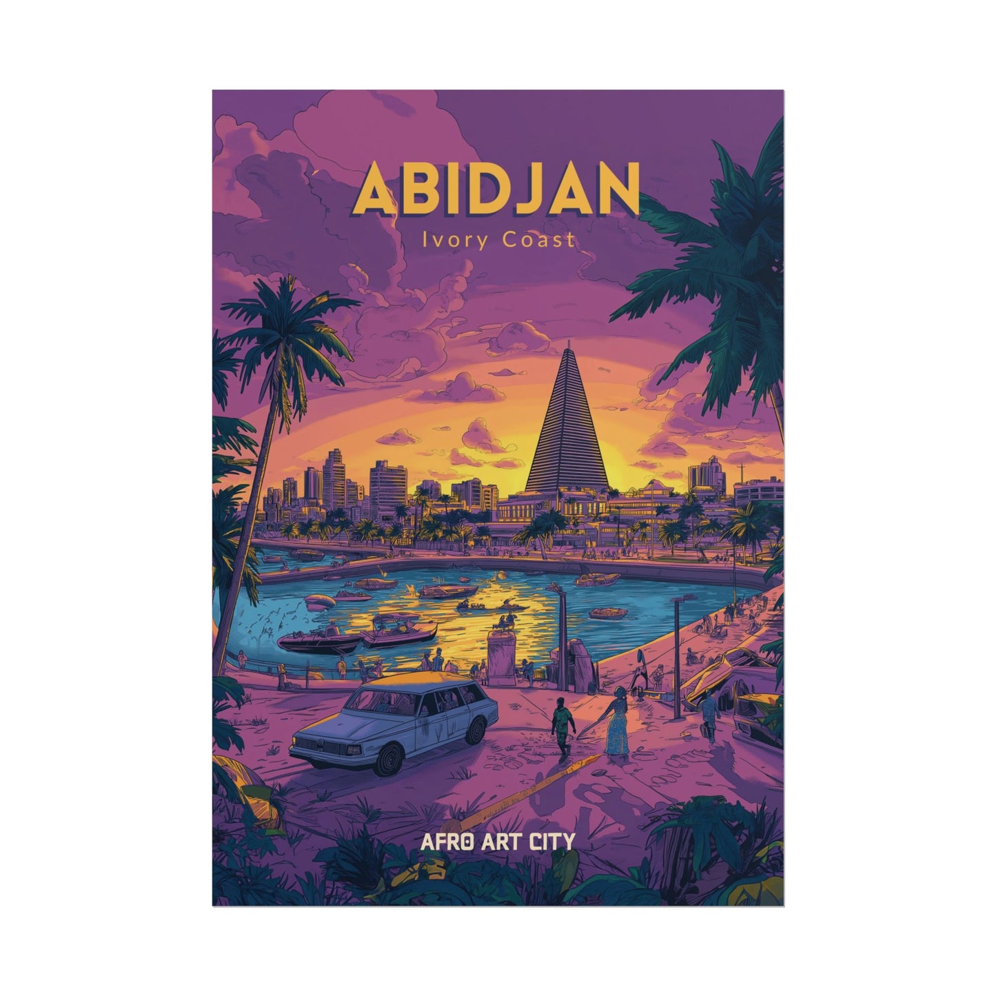 🇨🇮 Cote d'Ivoire - Abidjan - Ivory Coast｜ Poster