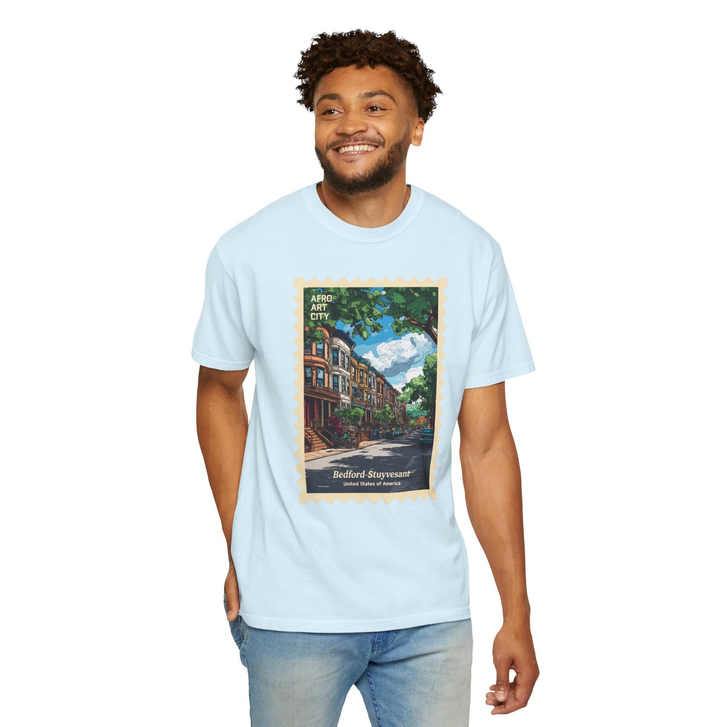 United States - New York, Bedford-Stuyvesant | Postcards Travel T-Shirt