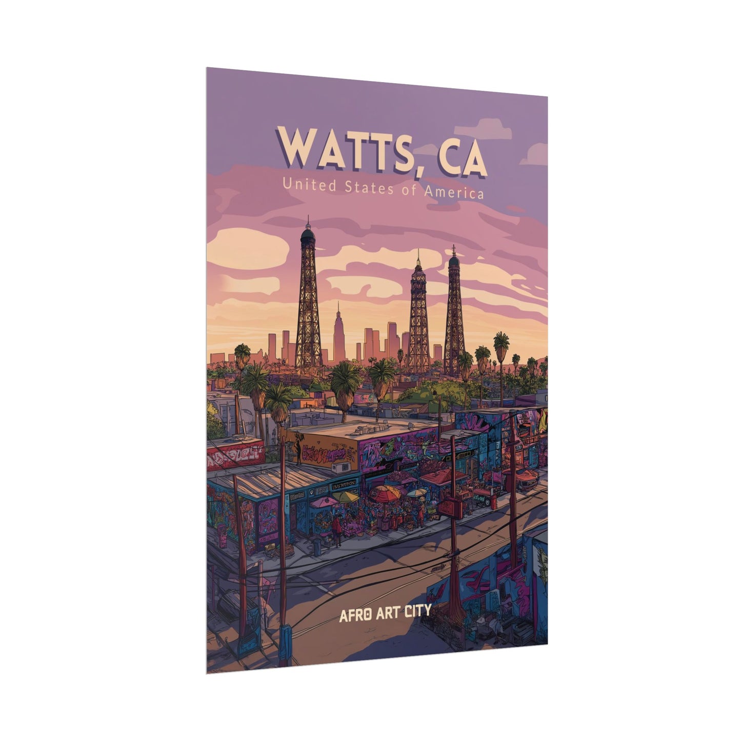 🇺🇸 United States - Watts, CA ｜ Poster