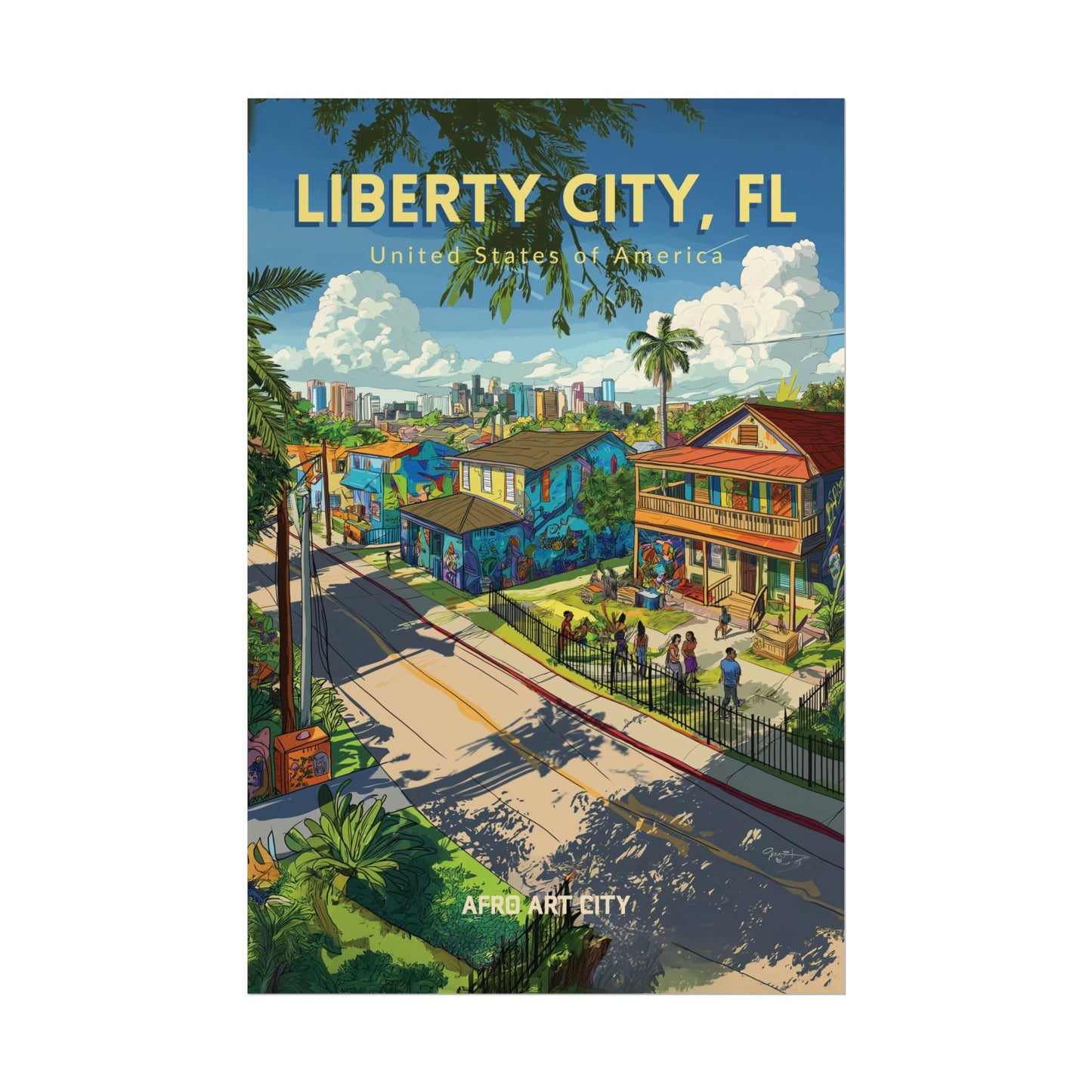 🇺🇸 United States - Liberty City, FL ｜ Poster