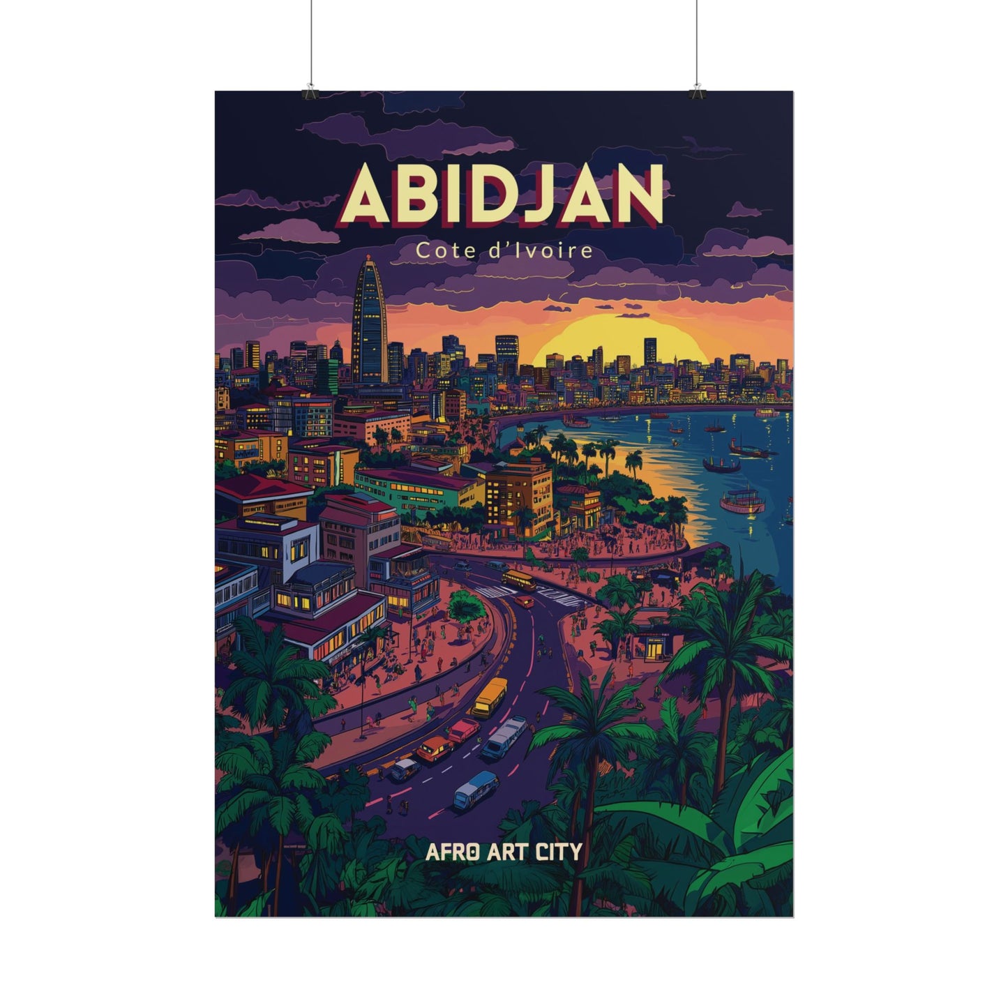 🇨🇮 Cote d'Ivoire - Abidjan ｜ Poster