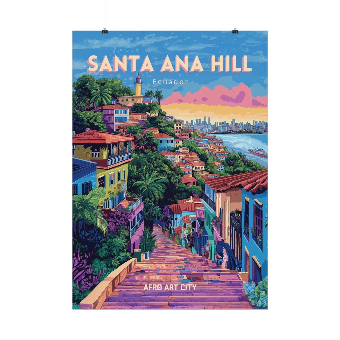 🇪🇨 Ecuador - Santa Ana Hill ｜ Poster