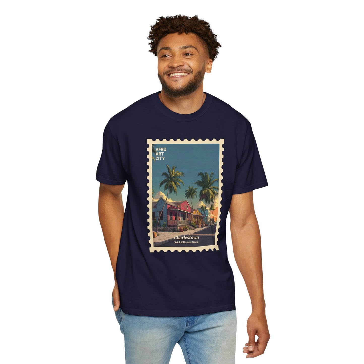 Saint Kitts and Nevis - Charlestown | Postcards Travel T-Shirt