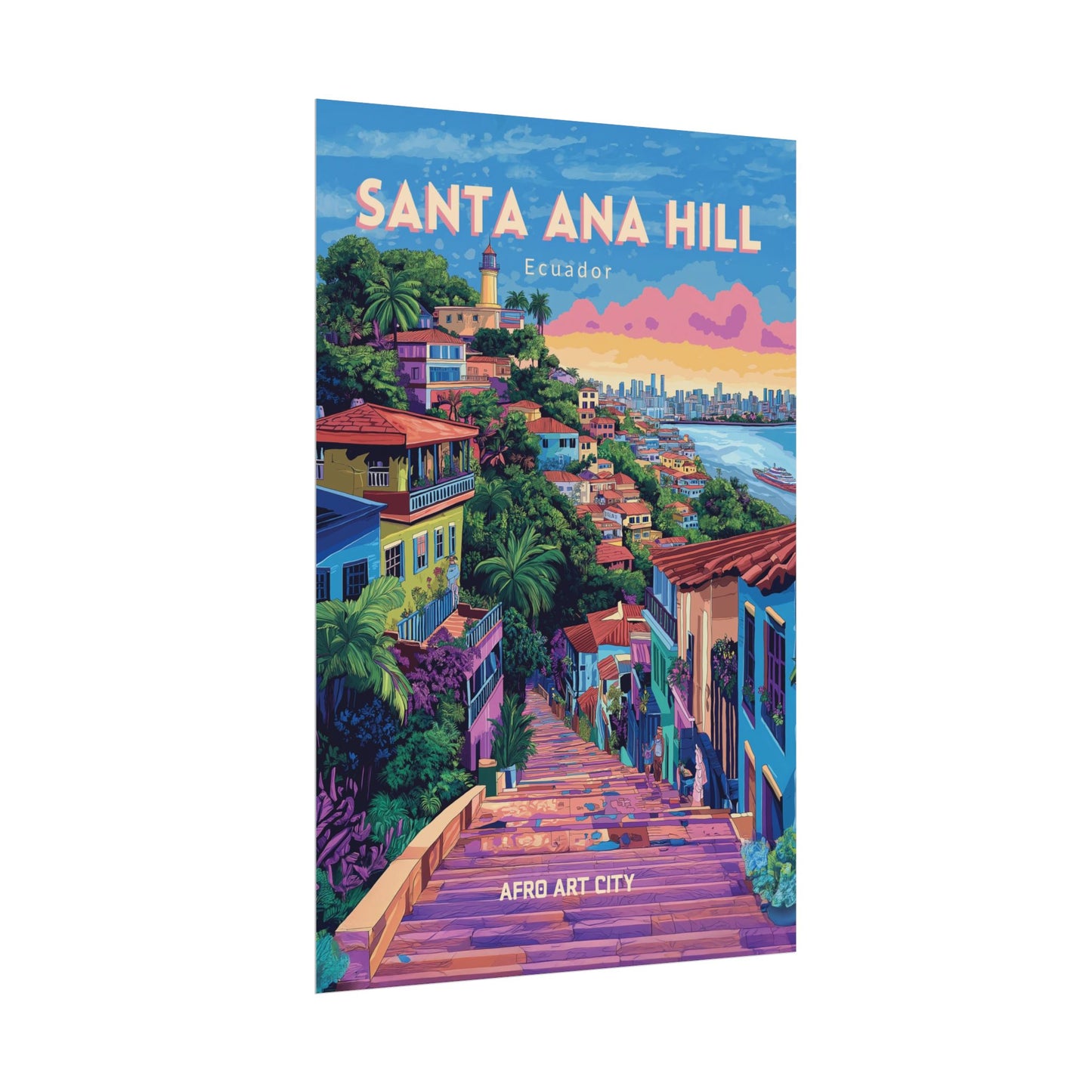 🇪🇨 Ecuador - Santa Ana Hill ｜ Poster