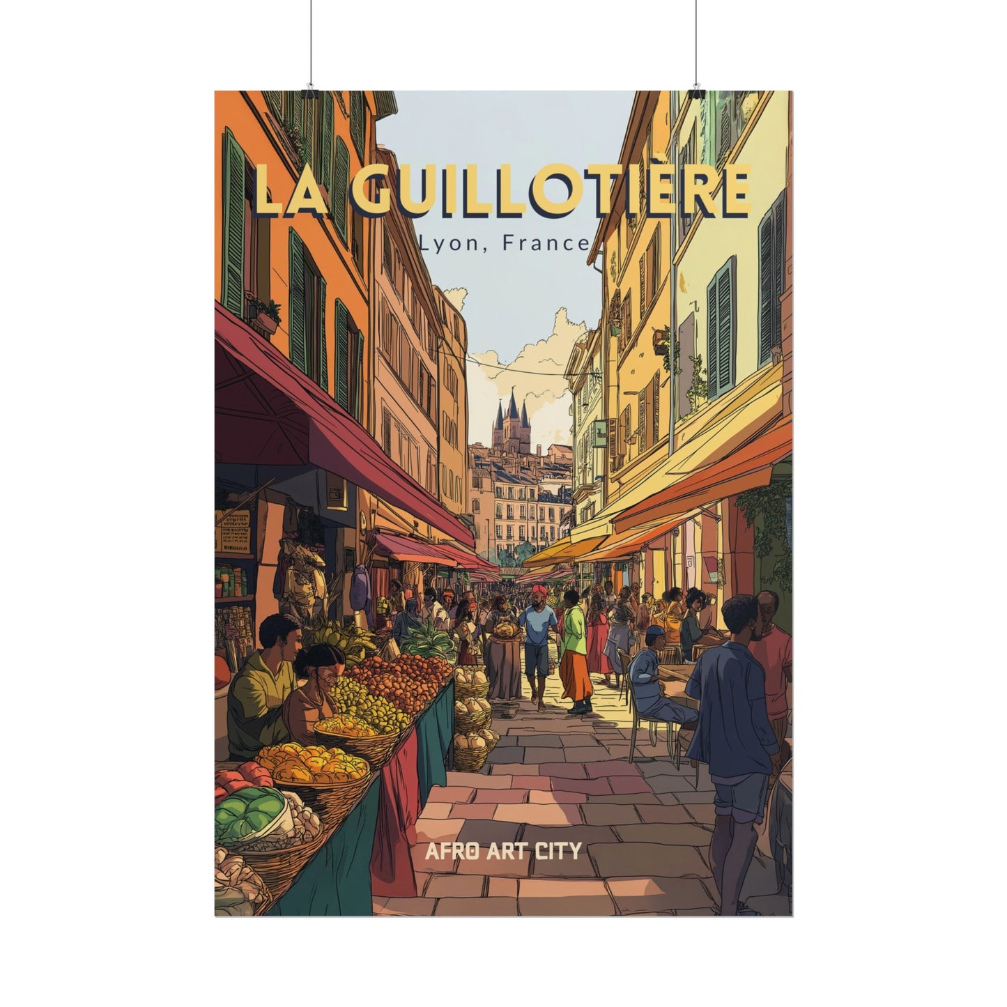 🇫🇷 France - La Guillotière, Lyon ｜ Poster