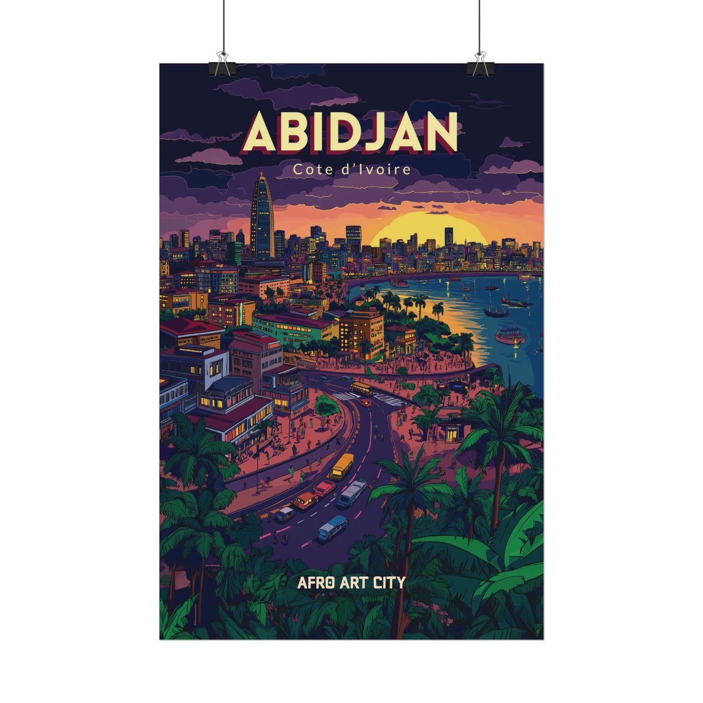 🇨🇮 Cote d'Ivoire - Abidjan ｜ Poster