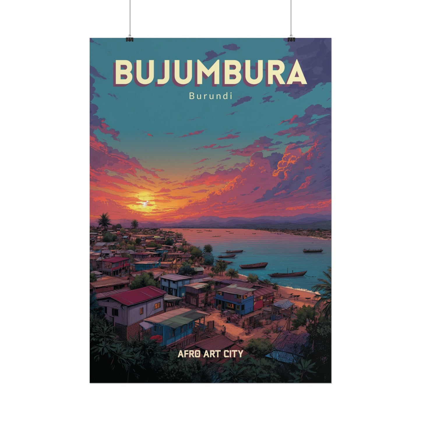 Burundi - Bujumbura｜Poster — City Map Travel Wall Art