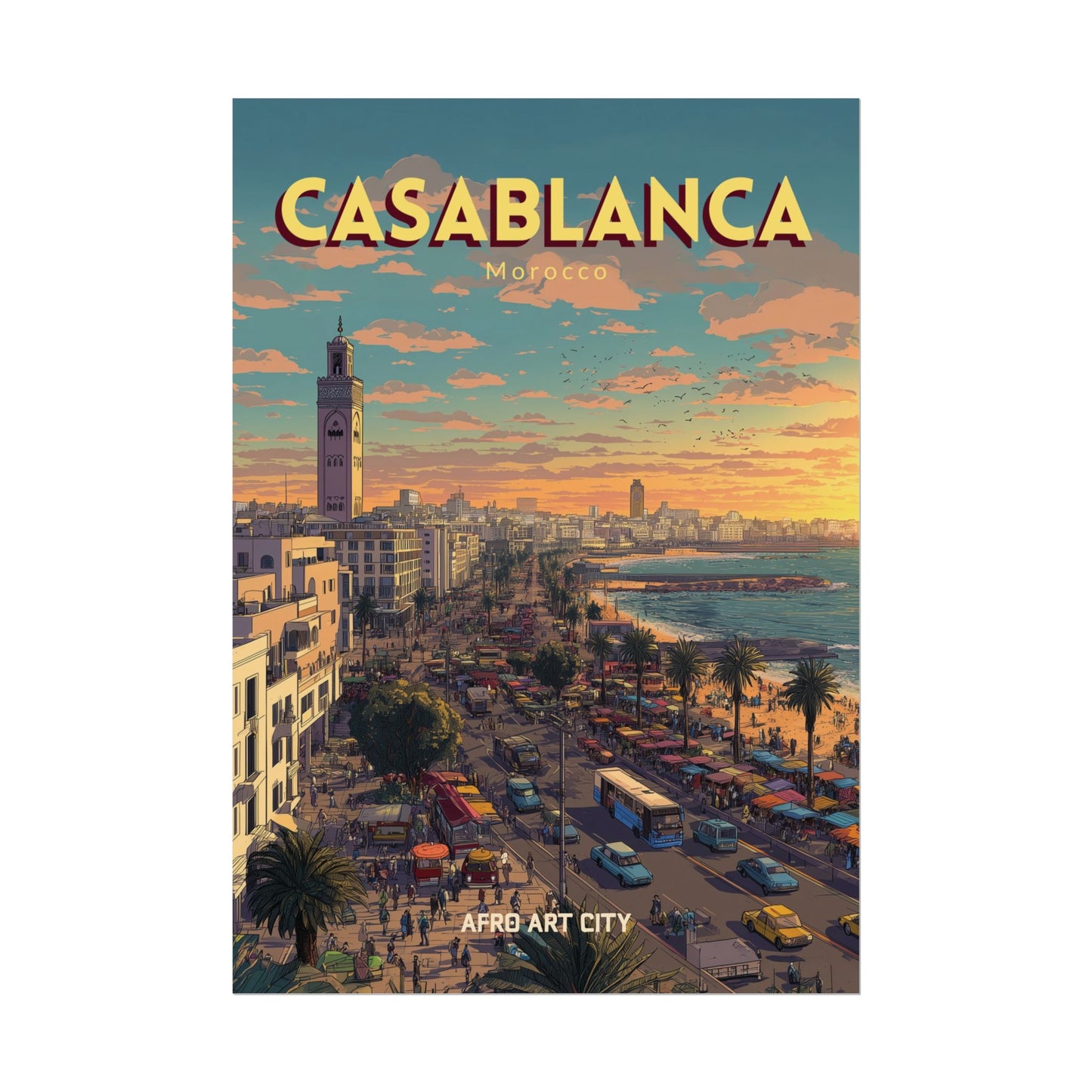 🇲🇦 Casablanca - Maroc ｜ Affiche