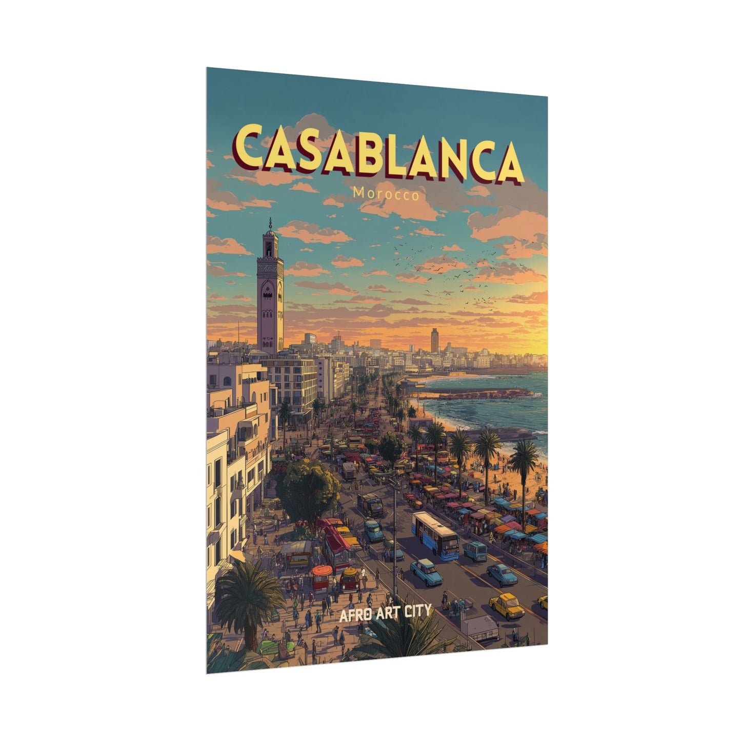 🇲🇦 Casablanca - Maroc ｜ Affiche