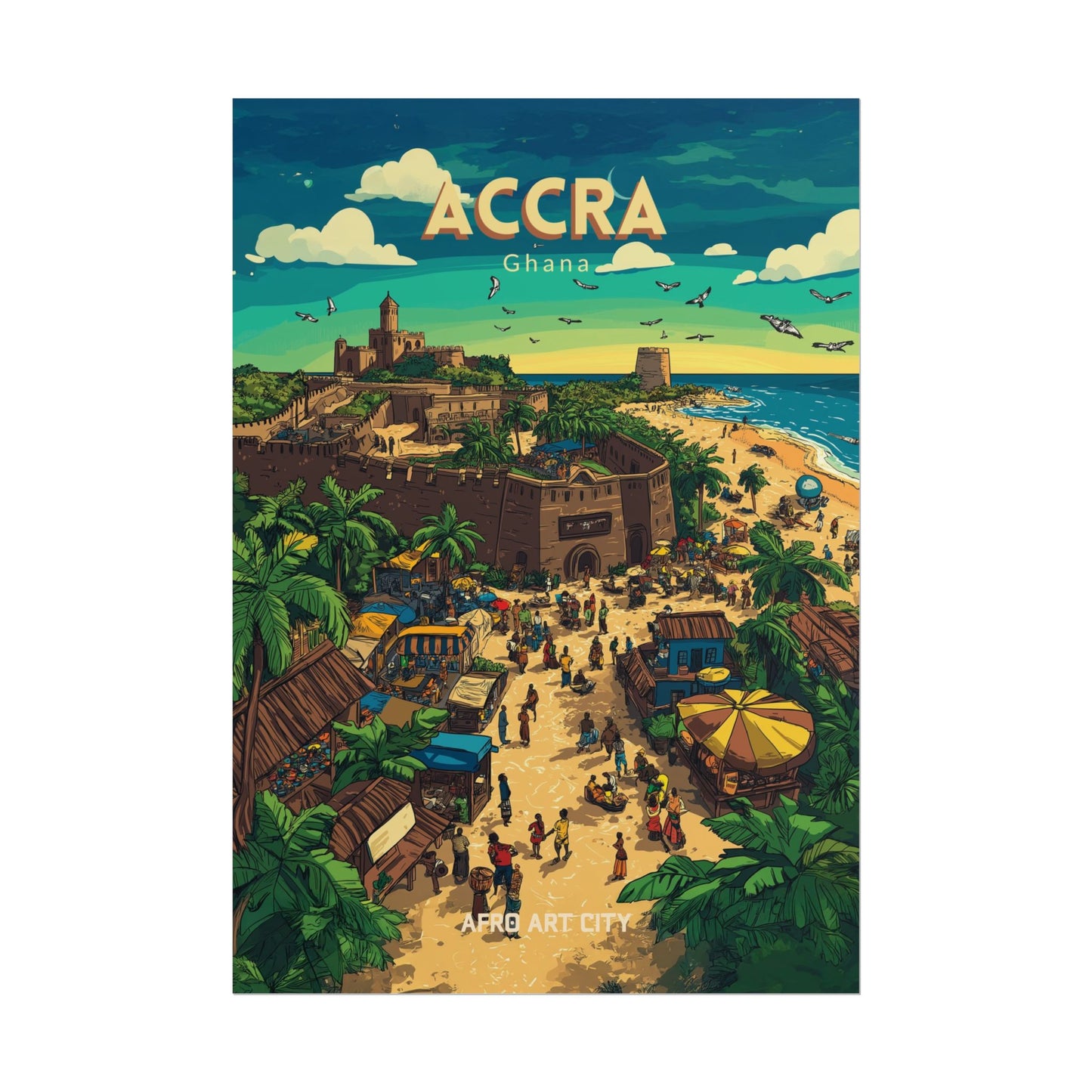 🇬🇭 Ghana - Accra ｜ Poster