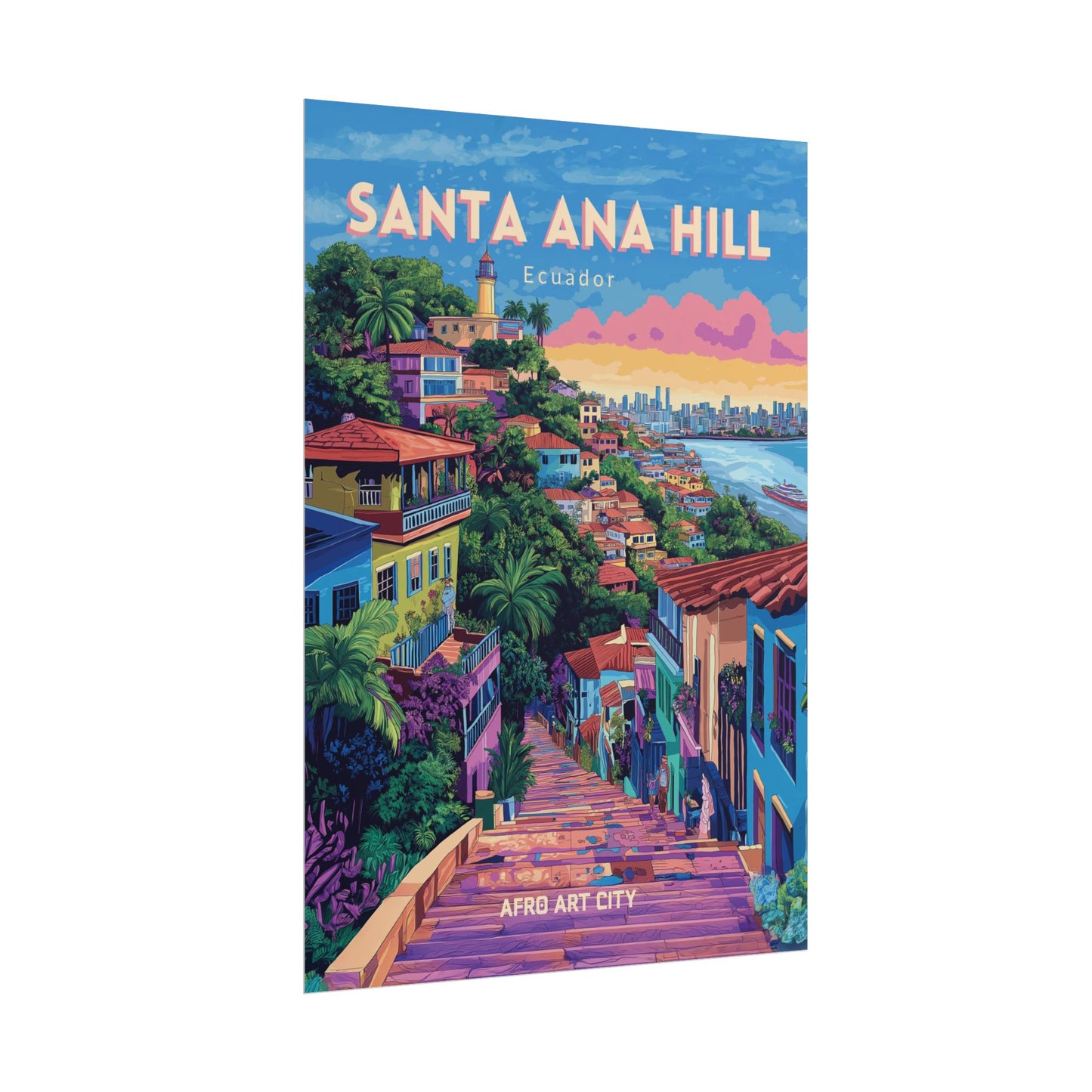 🇪🇨 Ecuador - Santa Ana Hill ｜ Poster