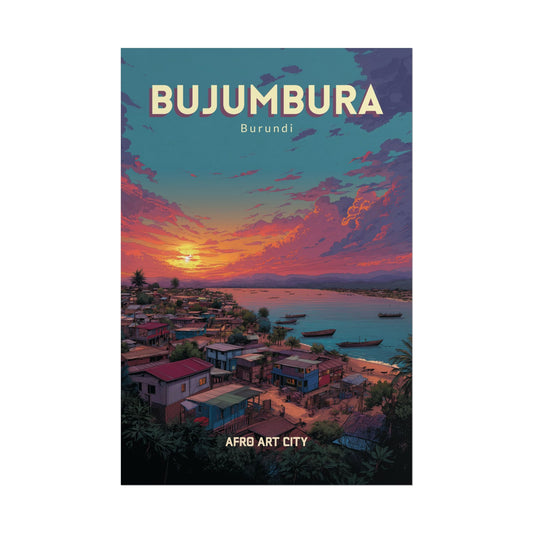 Burundi - Bujumbura｜Poster — City Map Travel Wall Art