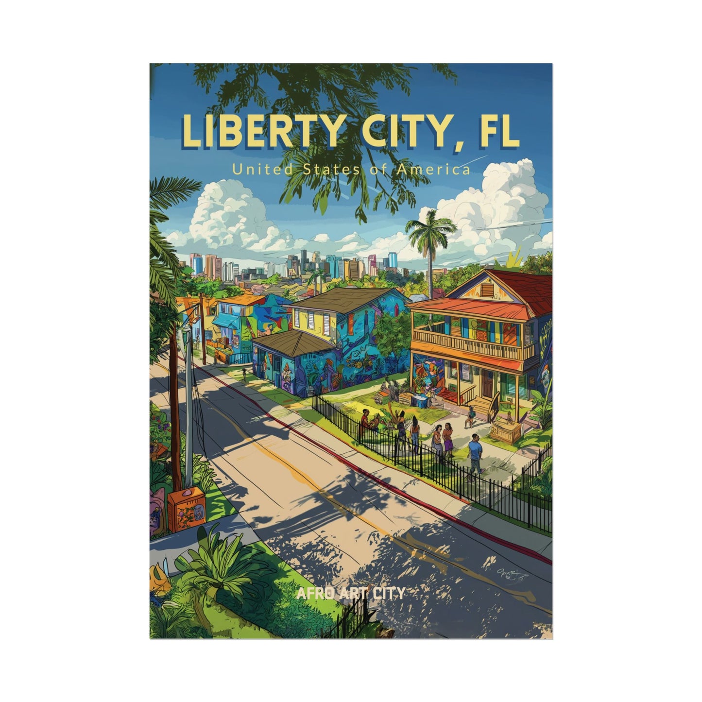 🇺🇸 United States - Liberty City, FL ｜ Poster