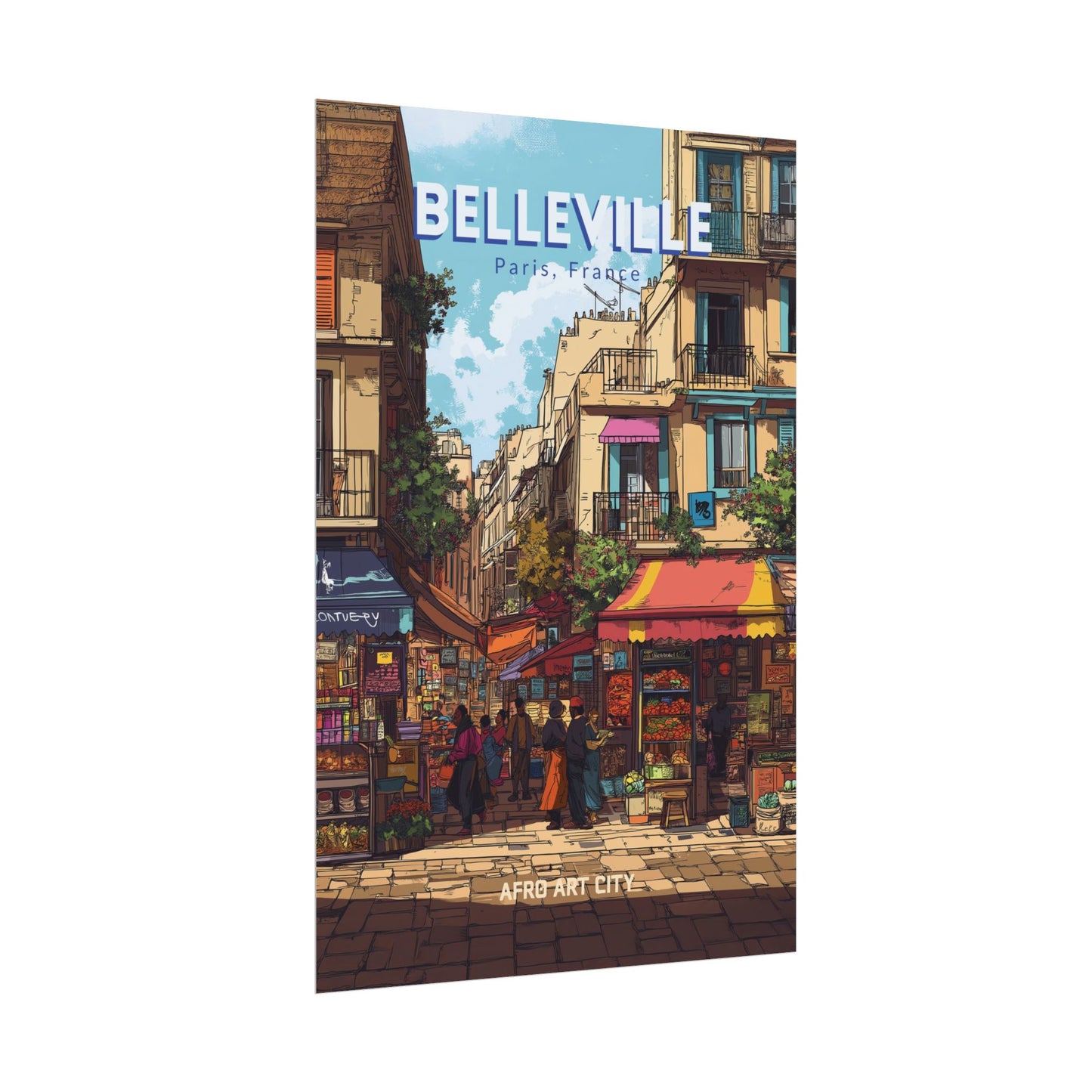 🇫🇷 France - Belleville, Paris ｜ Poster